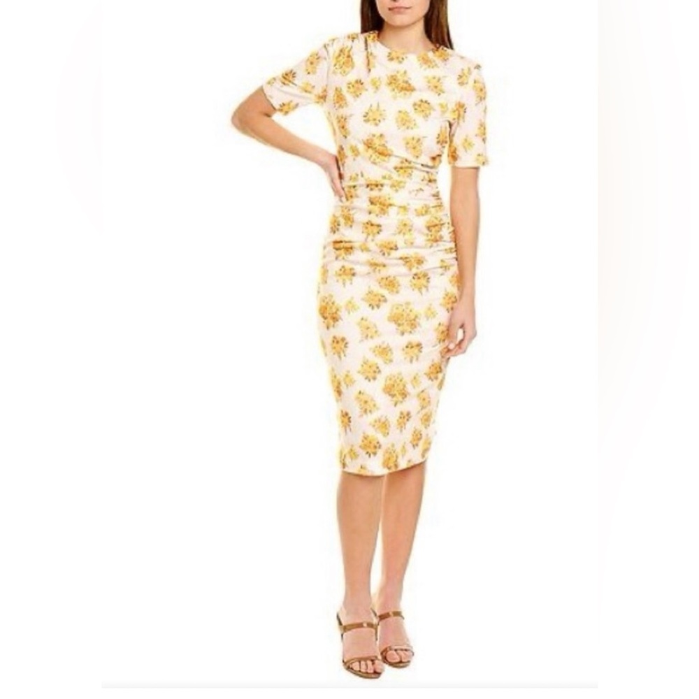 Alexia Admor Cream and Yellow Floral Dress